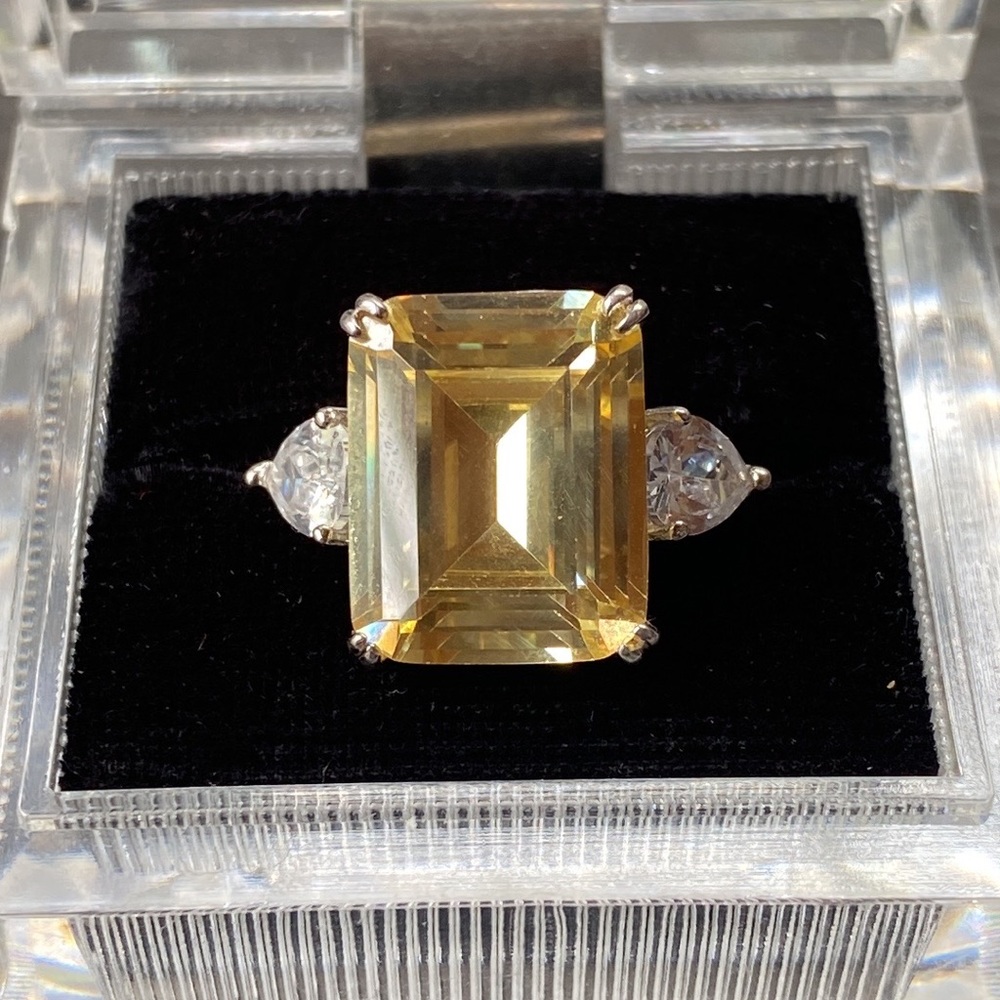 Yellow Topaz Cocktail Ring